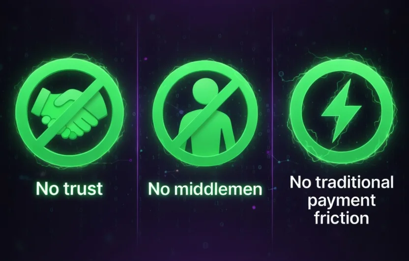 Sleek blue AI robot representing CashClaw next to glowing Ethereum logo and $10,000 payment on dark navy background - AI agent on-chain payment success story