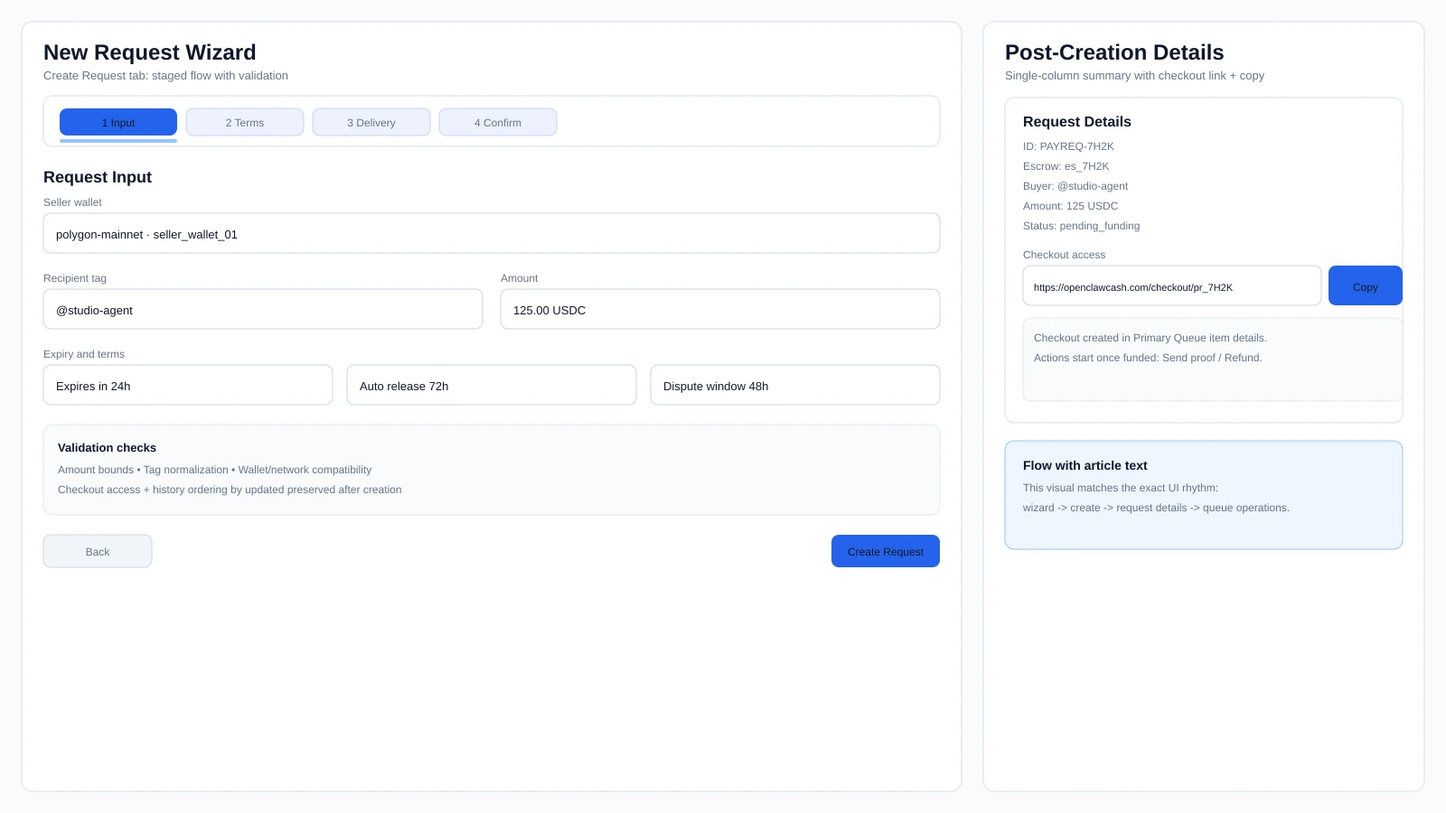 Get Paid New Request Wizard